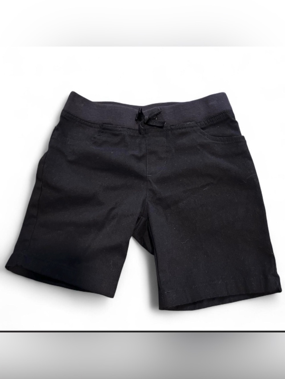 Navy blue Knit Drawstring Shorts